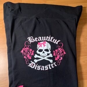 Beautiful Disaster Wide Band Yoga Pants Size XL